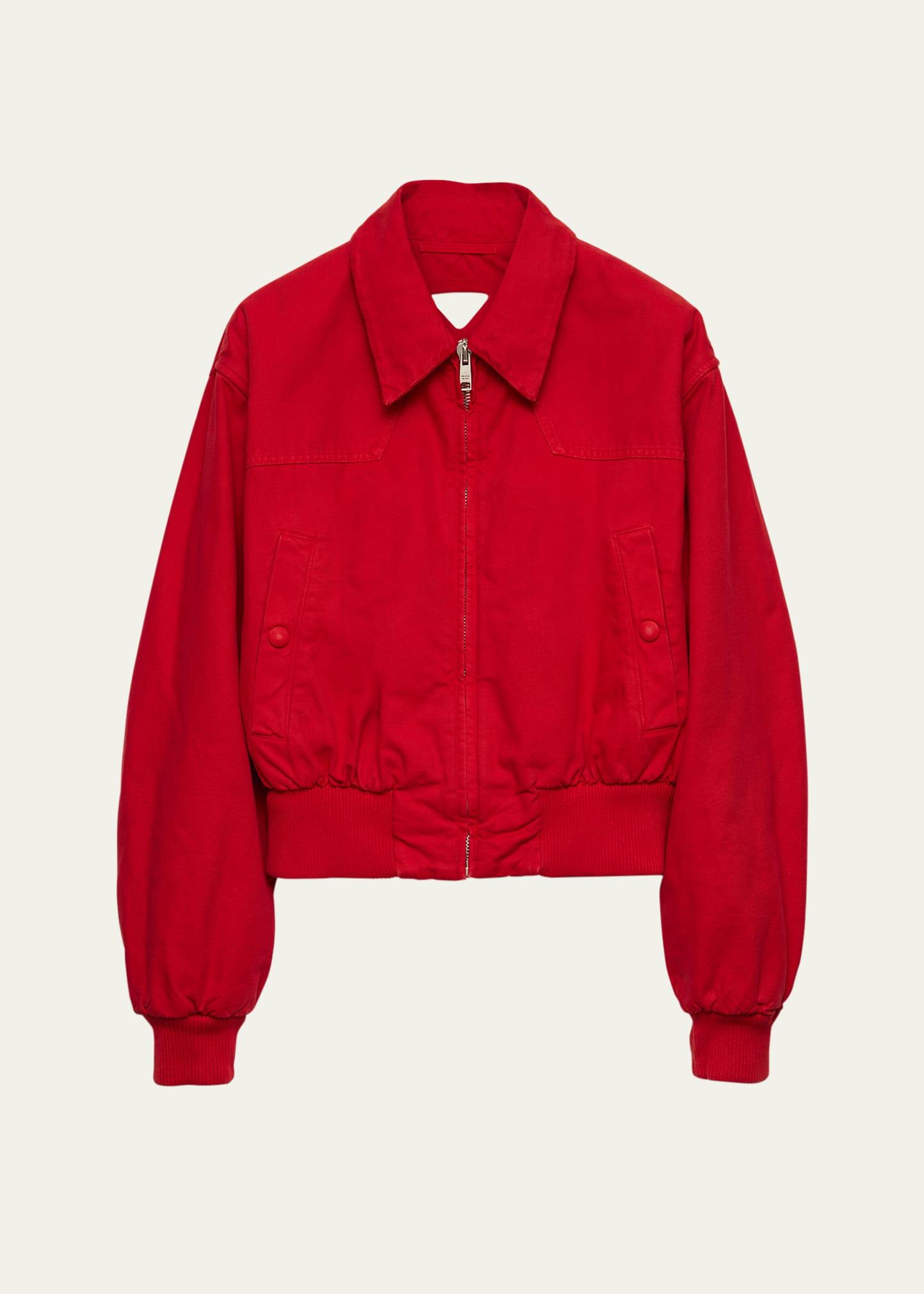 canvas old bomber jacket