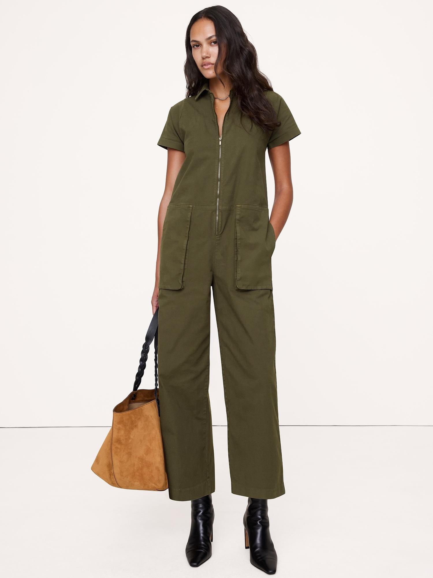 canvas utility jumpsuit