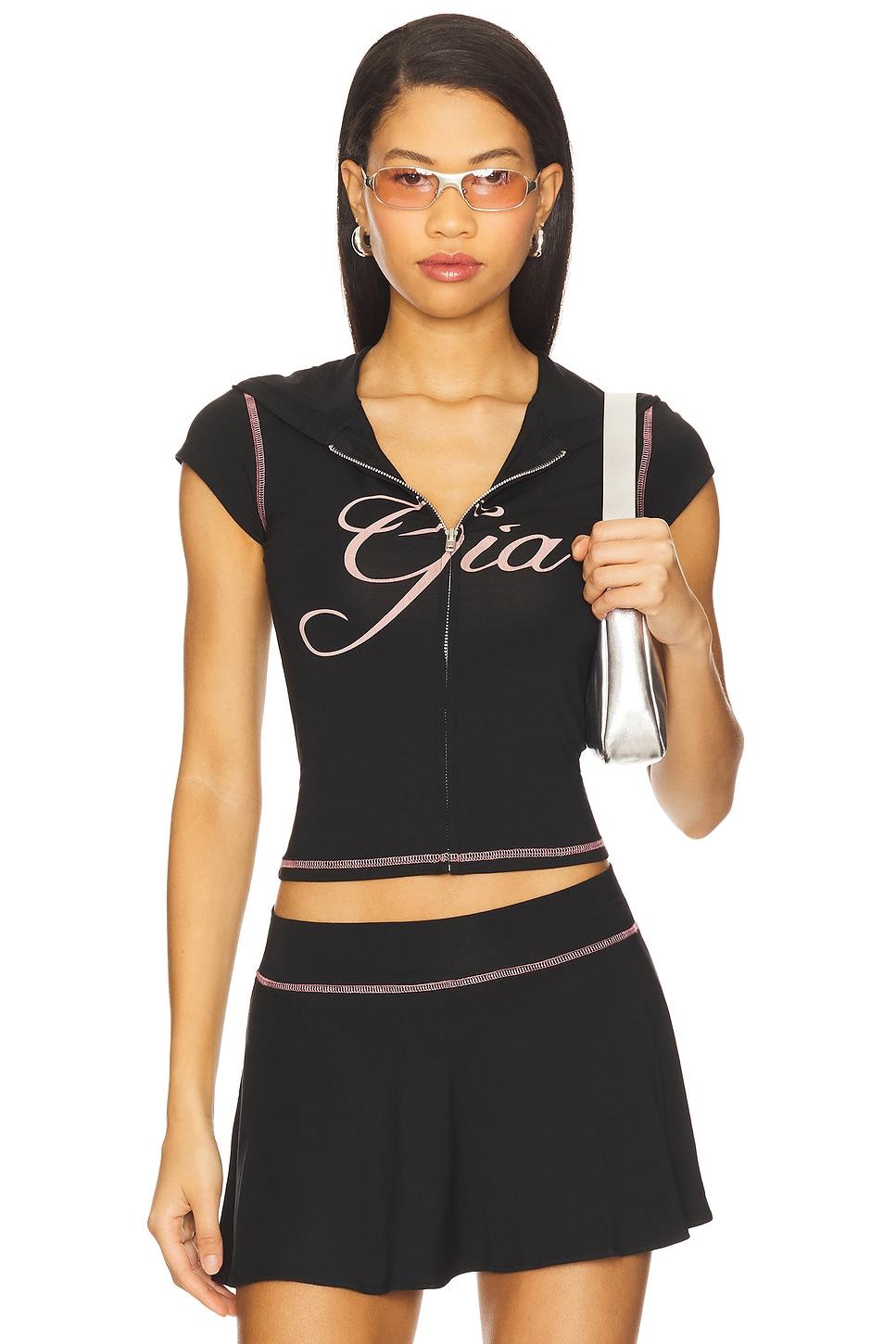 cap sleeve blare hoodie top