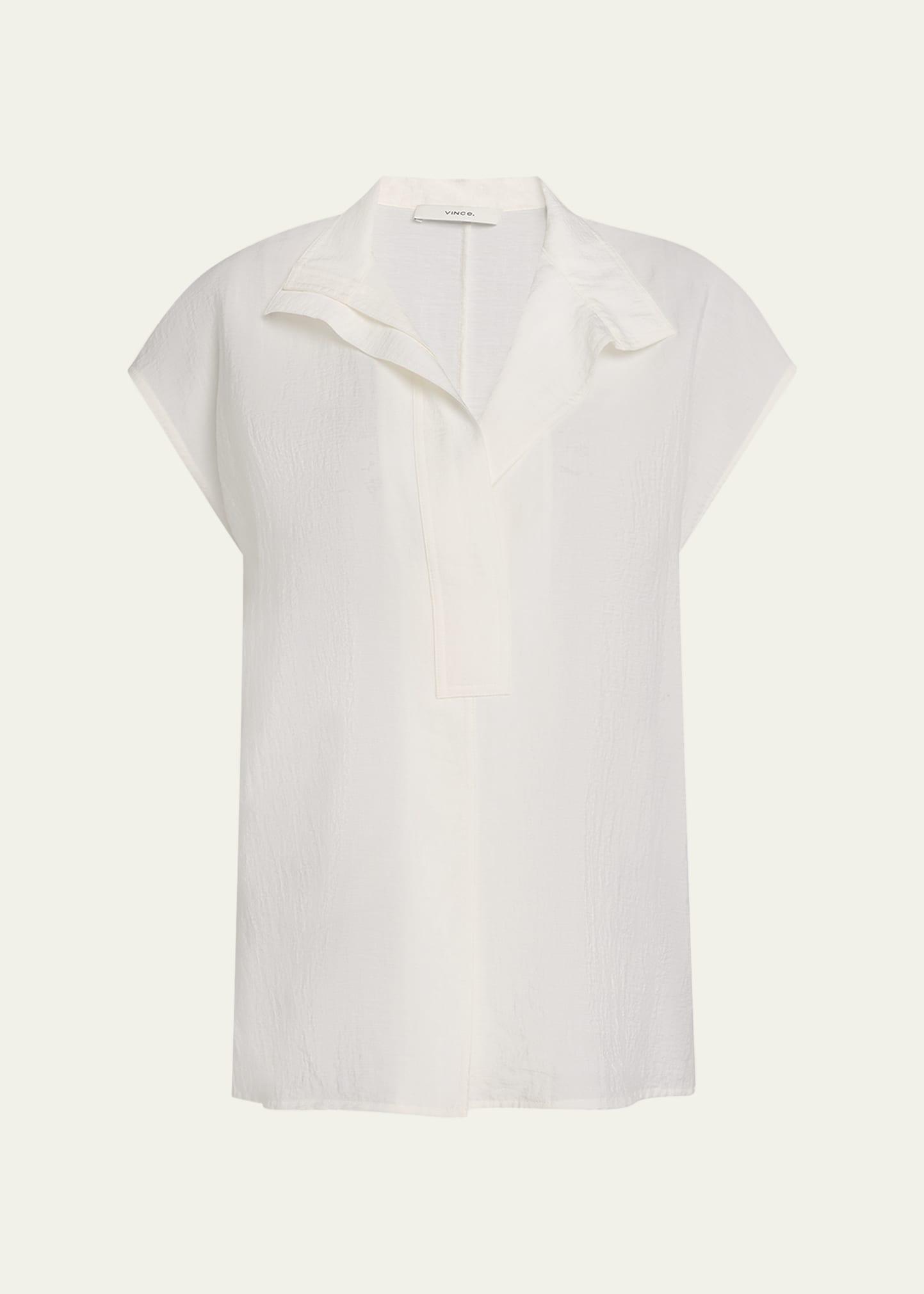cap-sleeve blouse