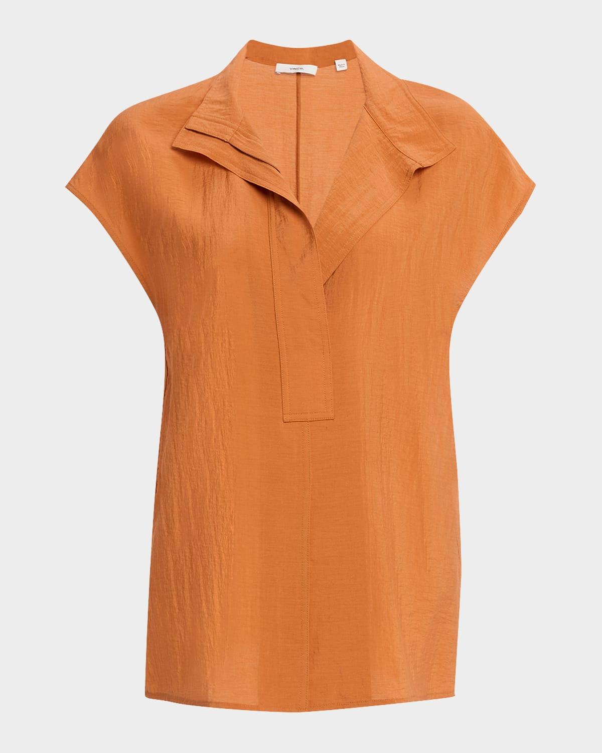 cap-sleeve blouse