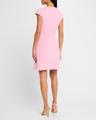 cap-sleeve butterfly-slit tweed mini dress