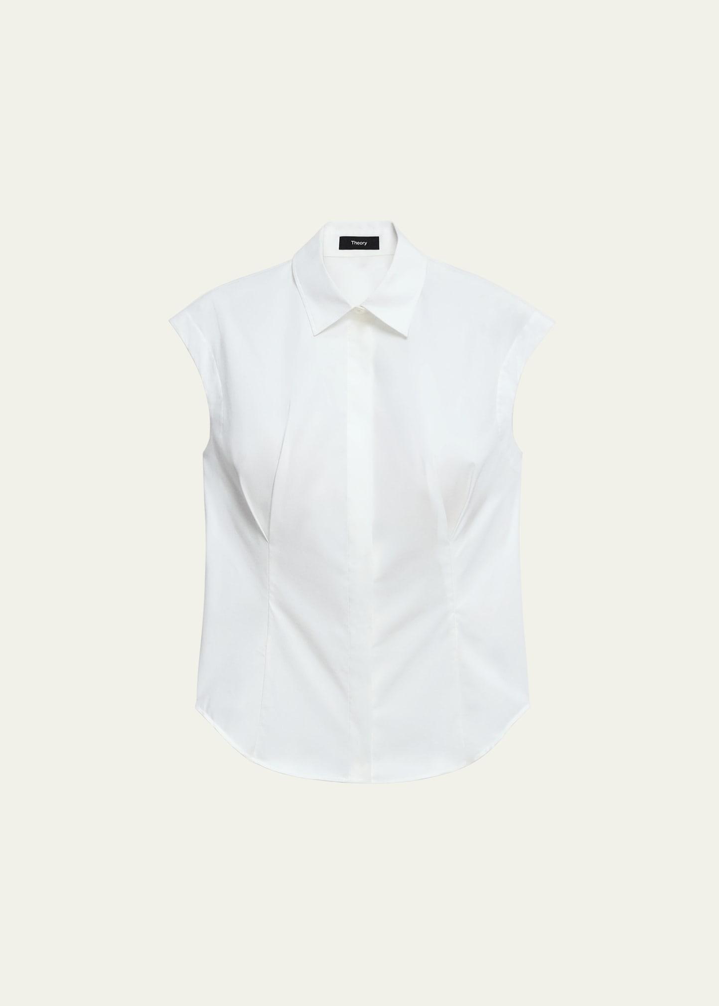 cap-sleeve cinch shirt