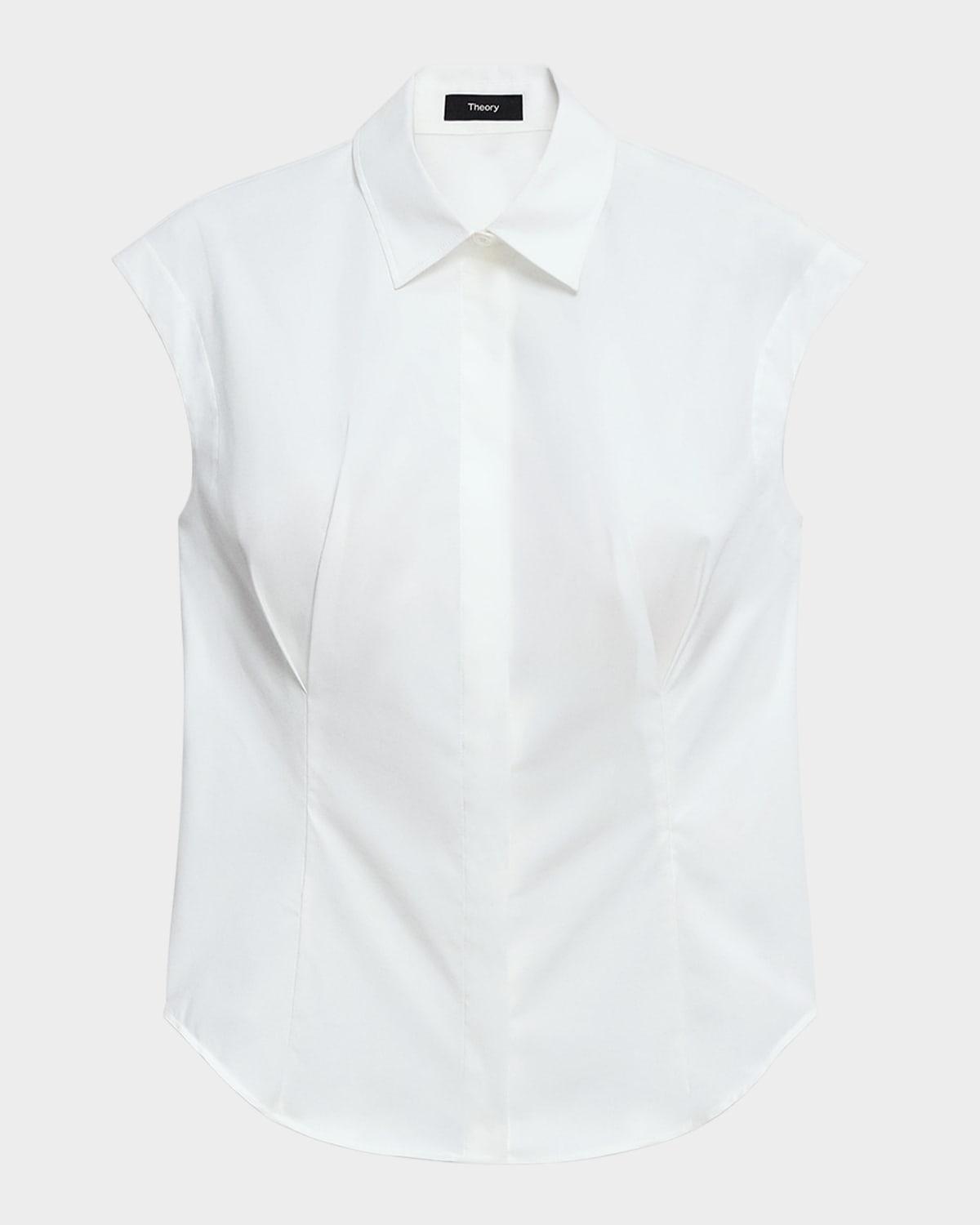 cap-sleeve cinch shirt