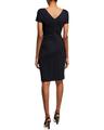 cap-sleeve gathered waist milano jersey dress
