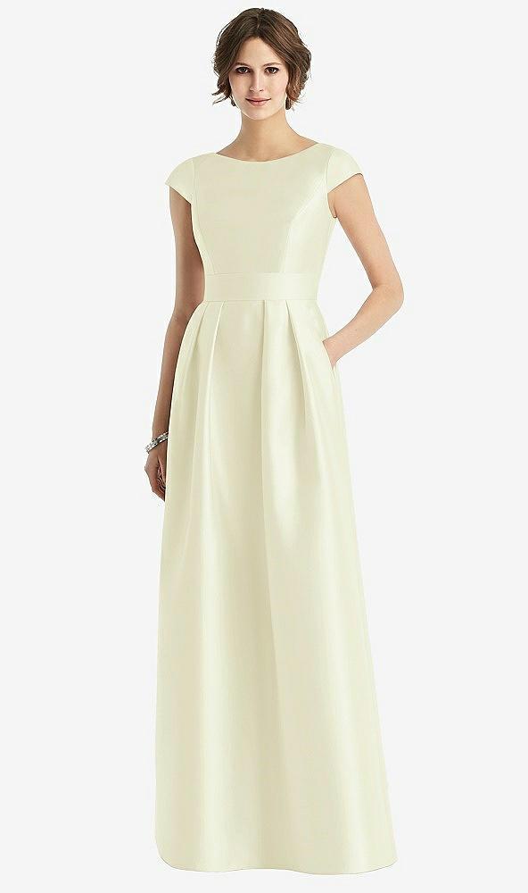cap sleeve pleated skirt dress with pockets