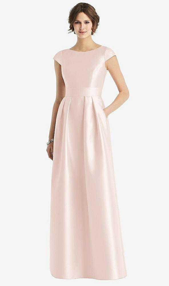 cap sleeve pleated skirt dress with pockets