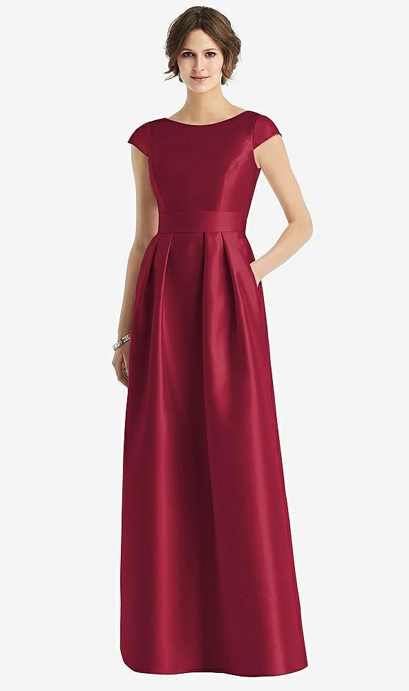cap sleeve pleated skirt dress with pockets