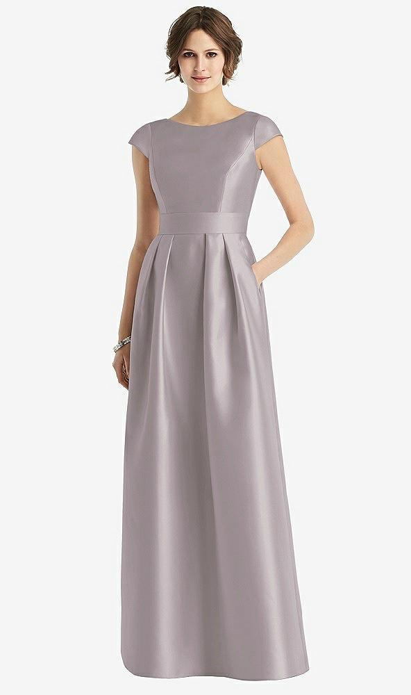 cap sleeve pleated skirt dress with pockets