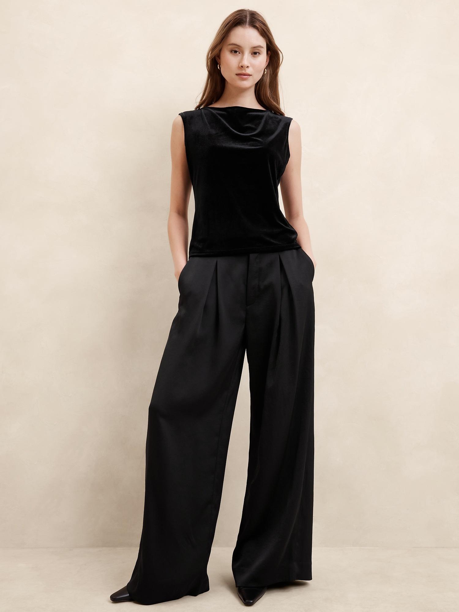 cap-sleeve velvet top