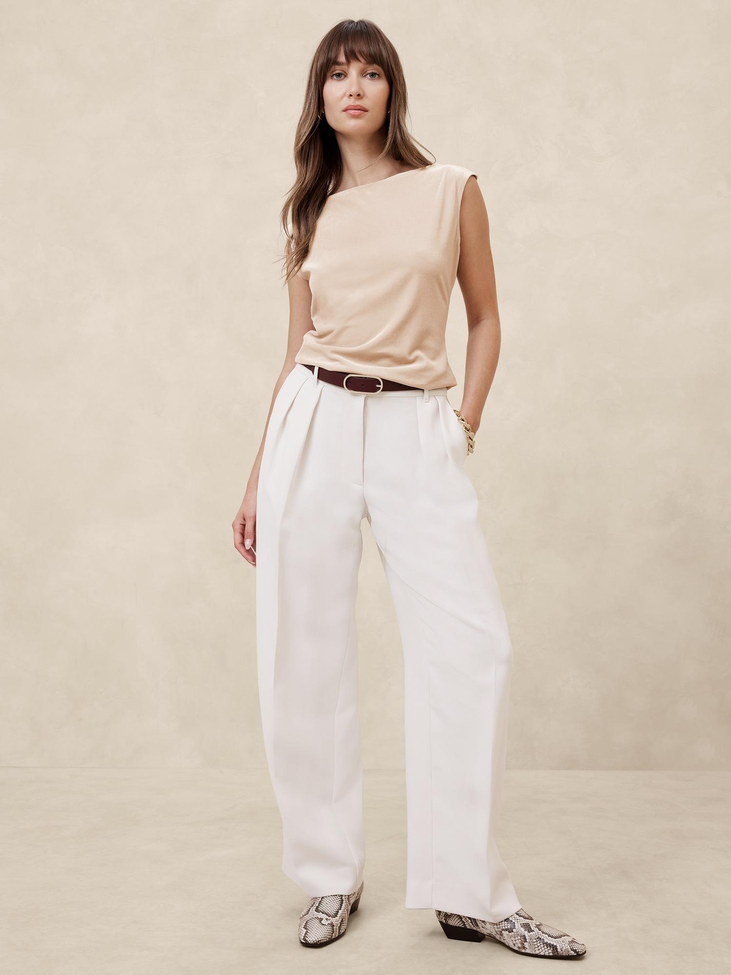 cap-sleeve velvet top