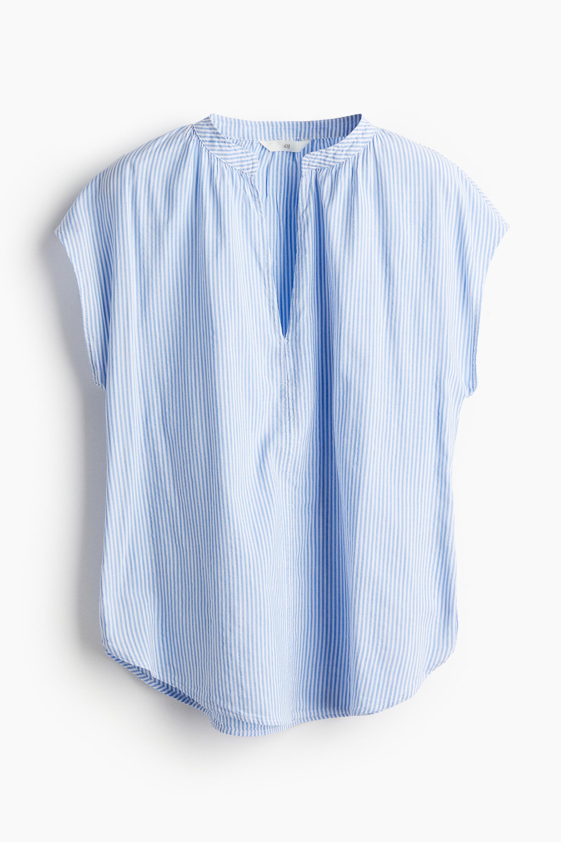 cap-sleeved blouse