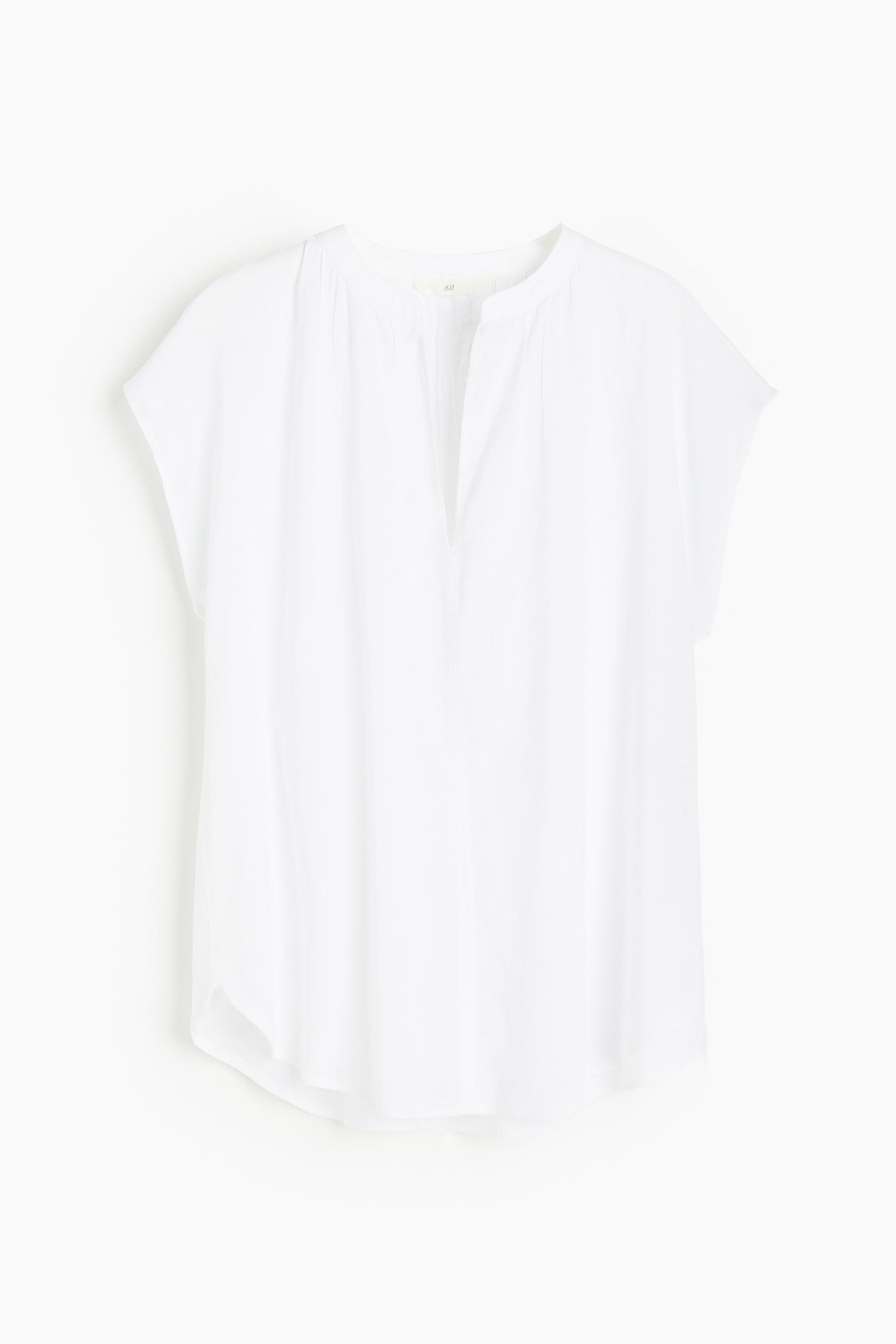cap-sleeved blouse