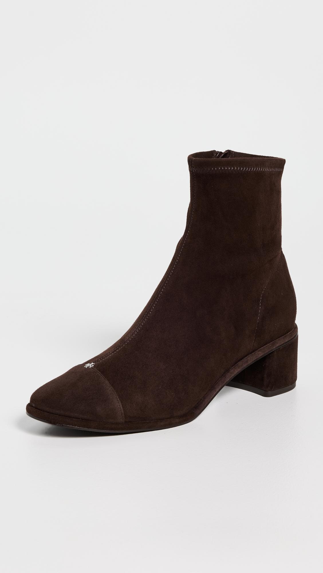 cap-toe heel ankle boots 50mm