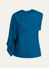 cape twill top, teal