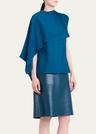 cape twill top, teal