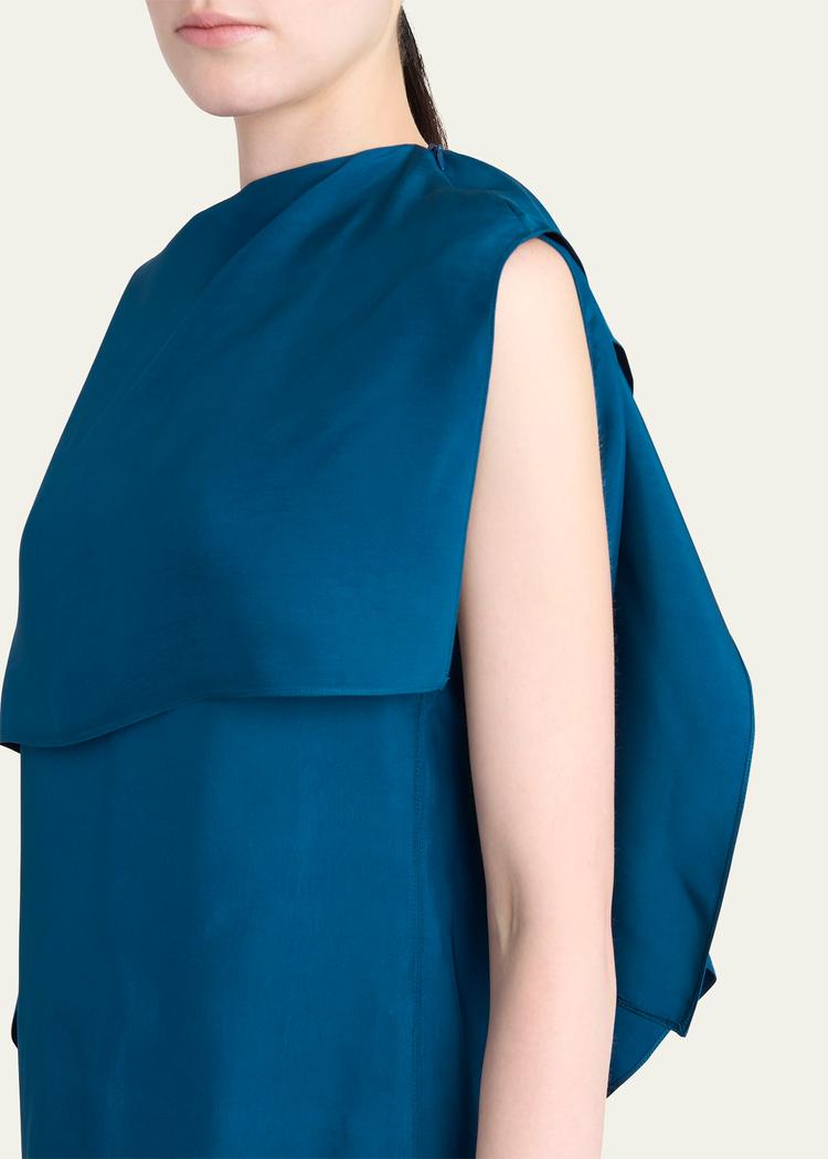 cape twill top, teal