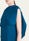 cape twill top, teal