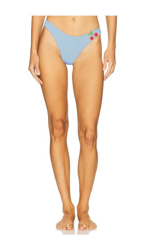 capittana atira vichy fruits bikini bottom in blue.