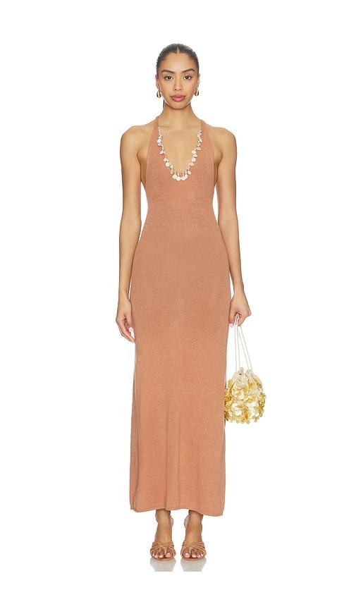 capittana ignacia dress in brown.