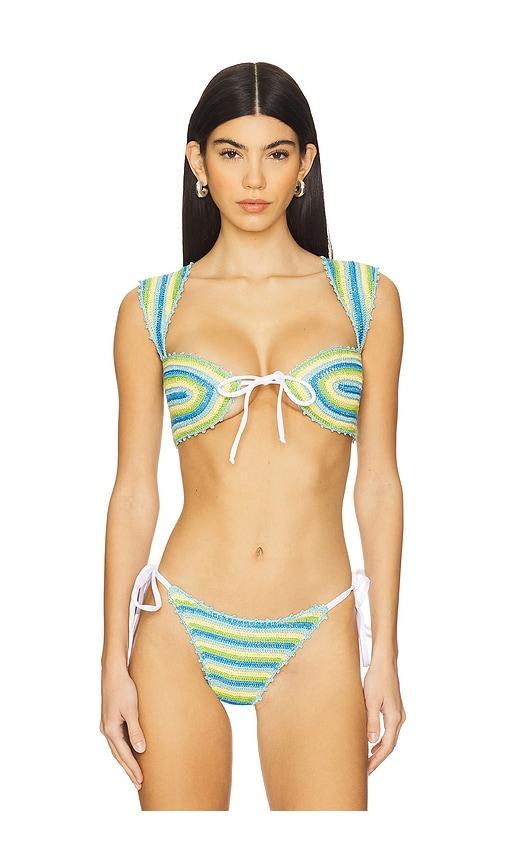 capittana lucy bikini top in baby blue.