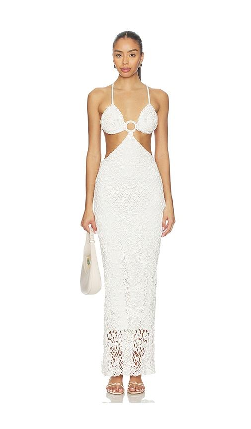 capittana martina rose dress in white.