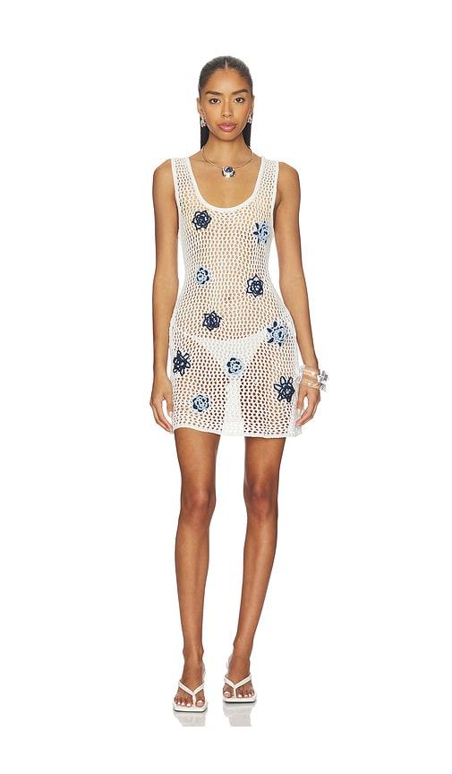 capittana patsie roses dress in white.
