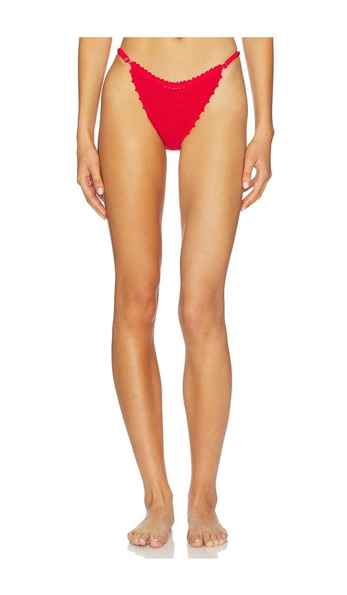capittana rose bikini bottom in red.