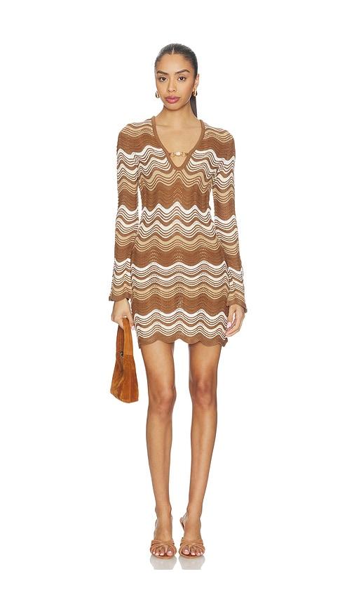 capittana sandra mini dress in brown.