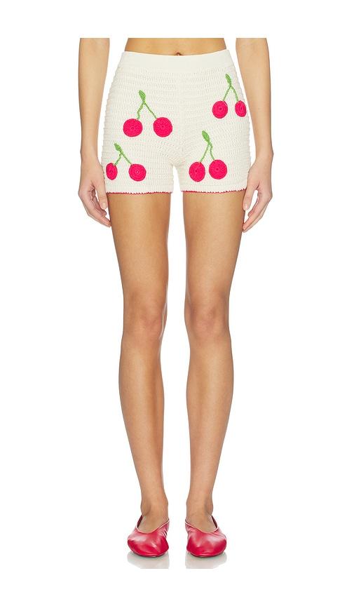 capittana sasha cherry short in ivory.