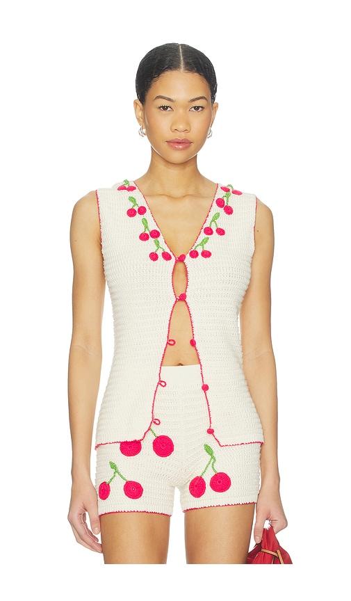 capittana sasha cherry top in ivory.