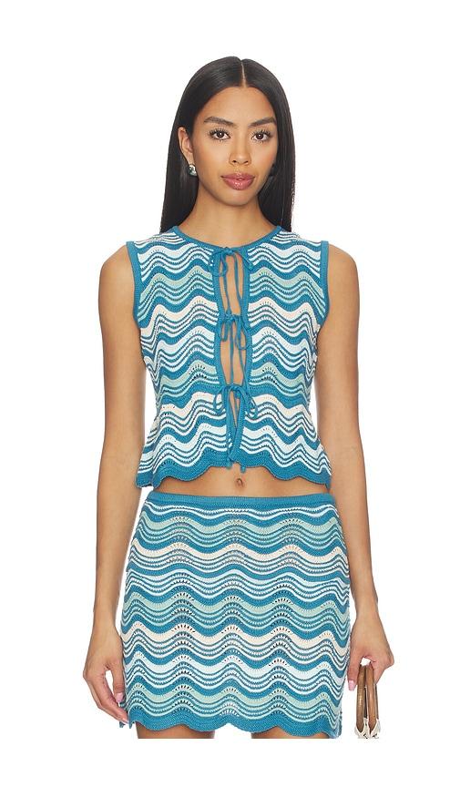 capittana sisa top in teal.