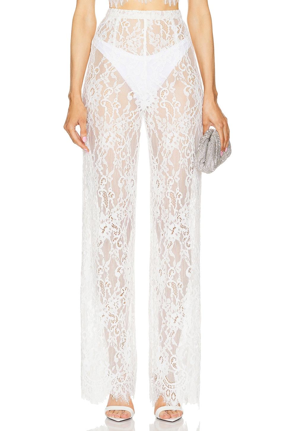 capri blanc lace pant