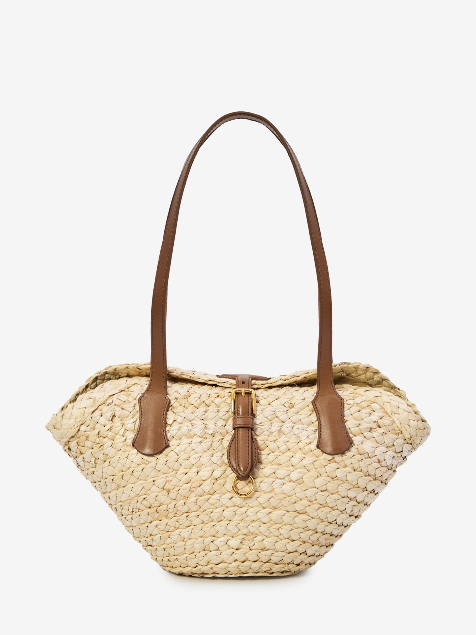 capri coffa bag in straw