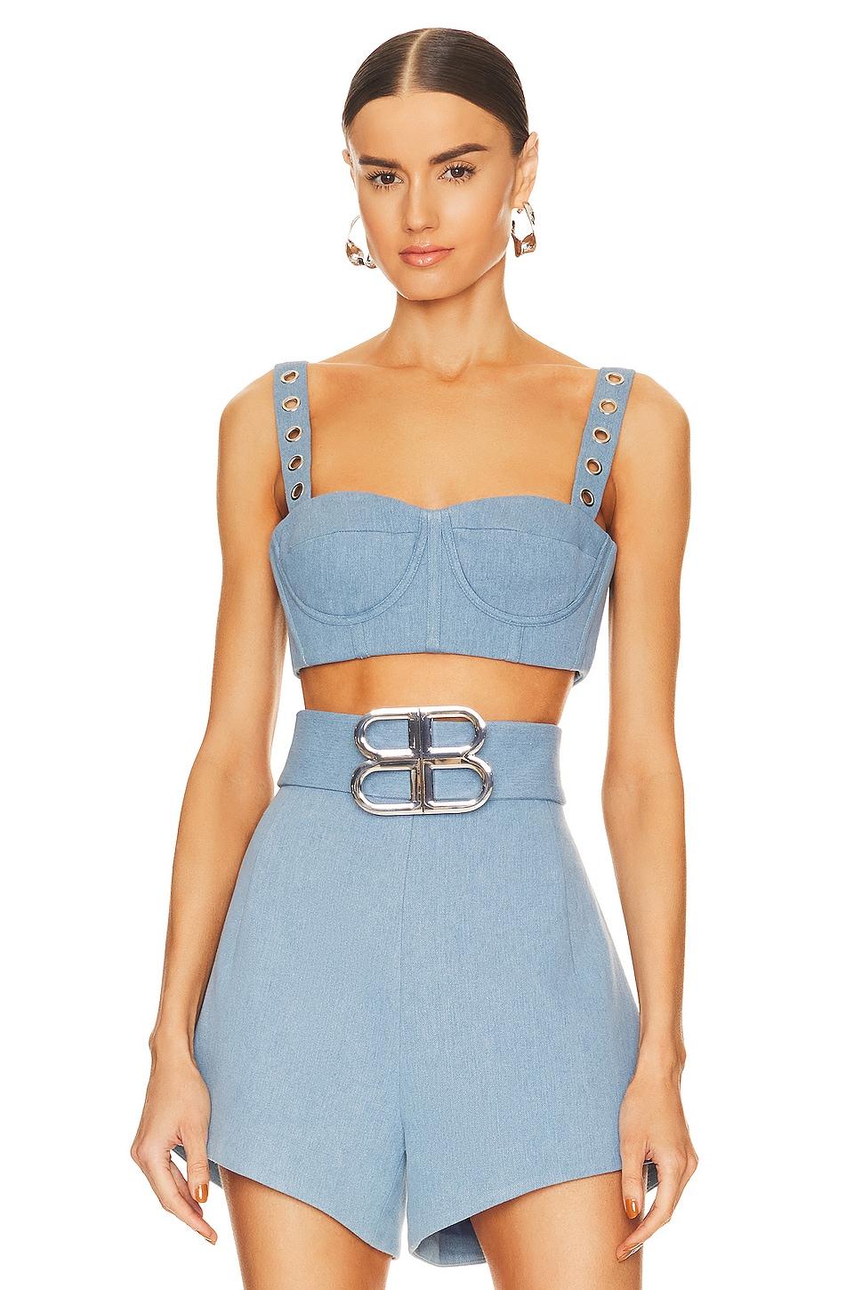 capri denim bralette