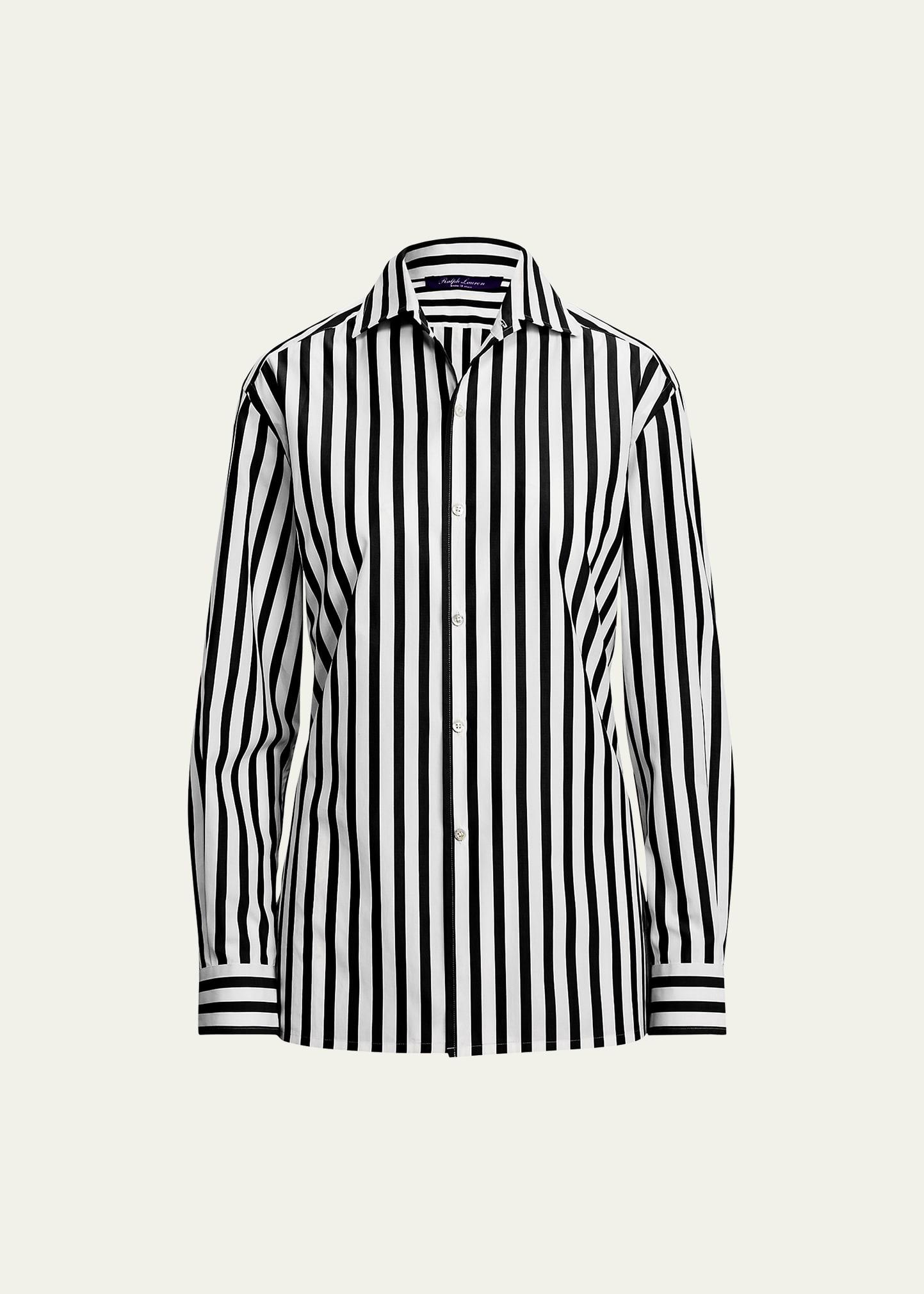 capri stripe button-down shirt