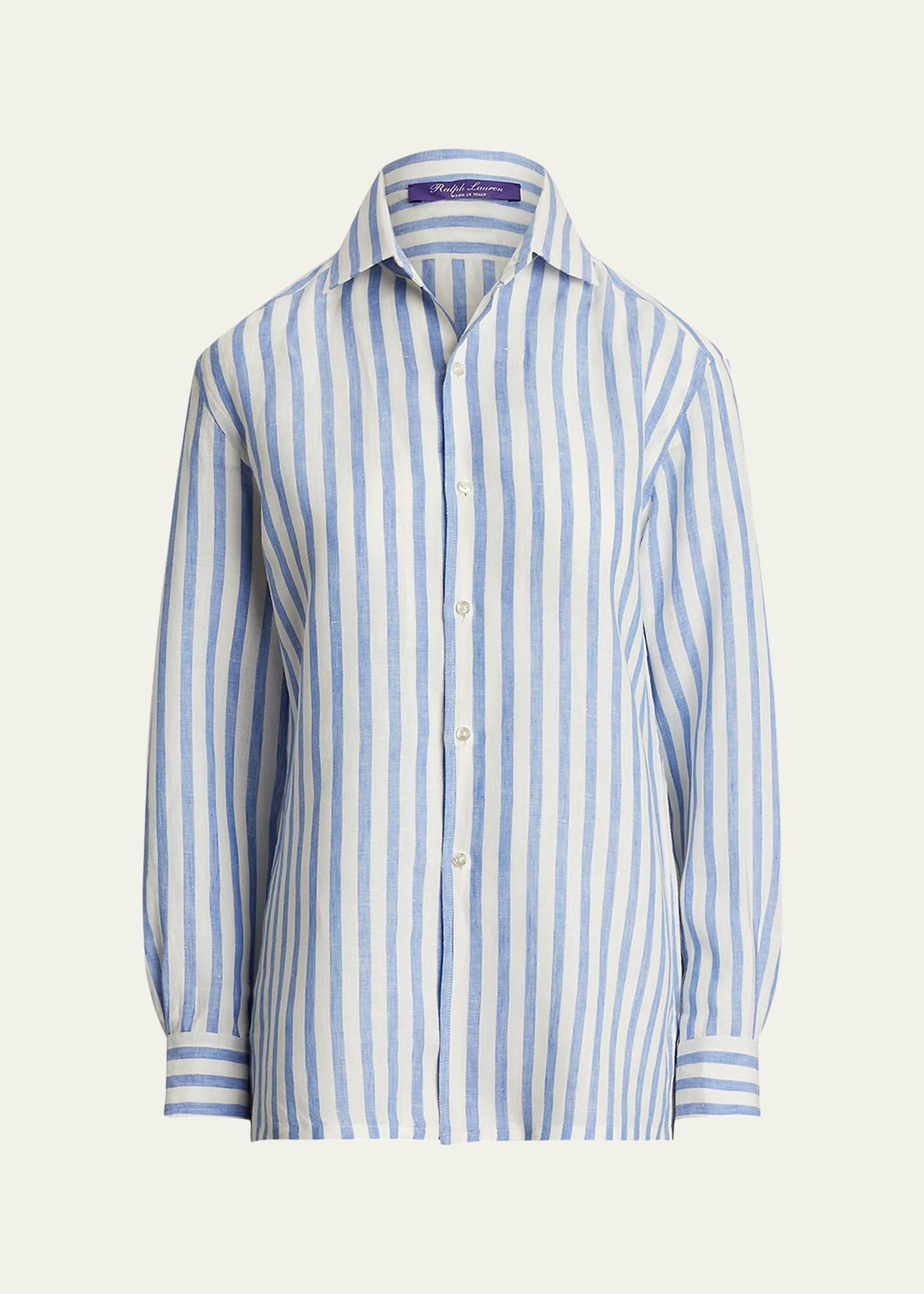 capri striped linen shirt