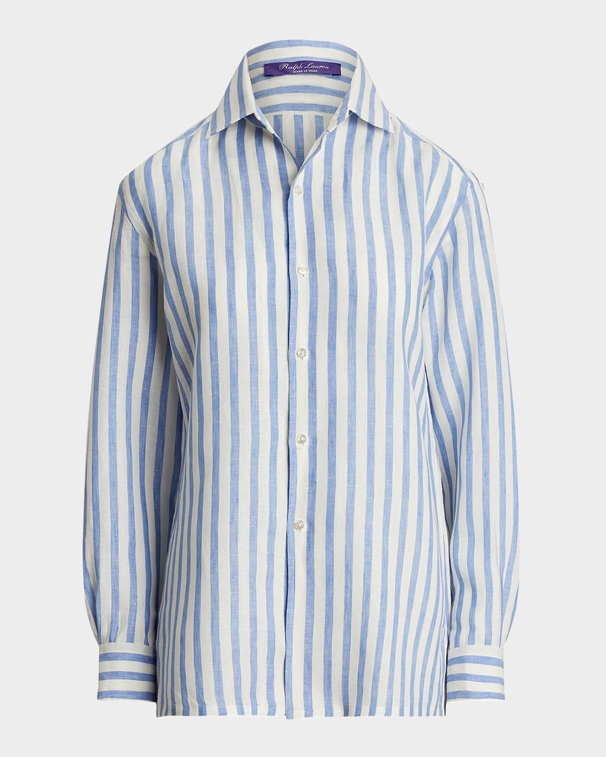 capri striped linen shirt