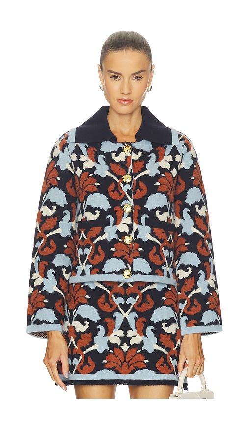 cara cara delilah cardigan in blue,brown.