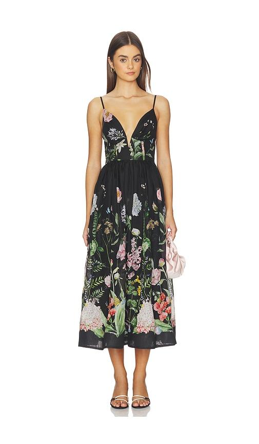 cara cara pero midi dress in black.