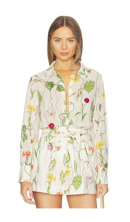 cara cara relaxed longsleeve shirt in cream.