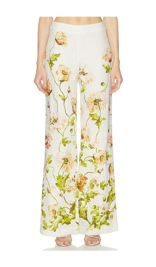 cara cara sunflower pant in ivory,green.
