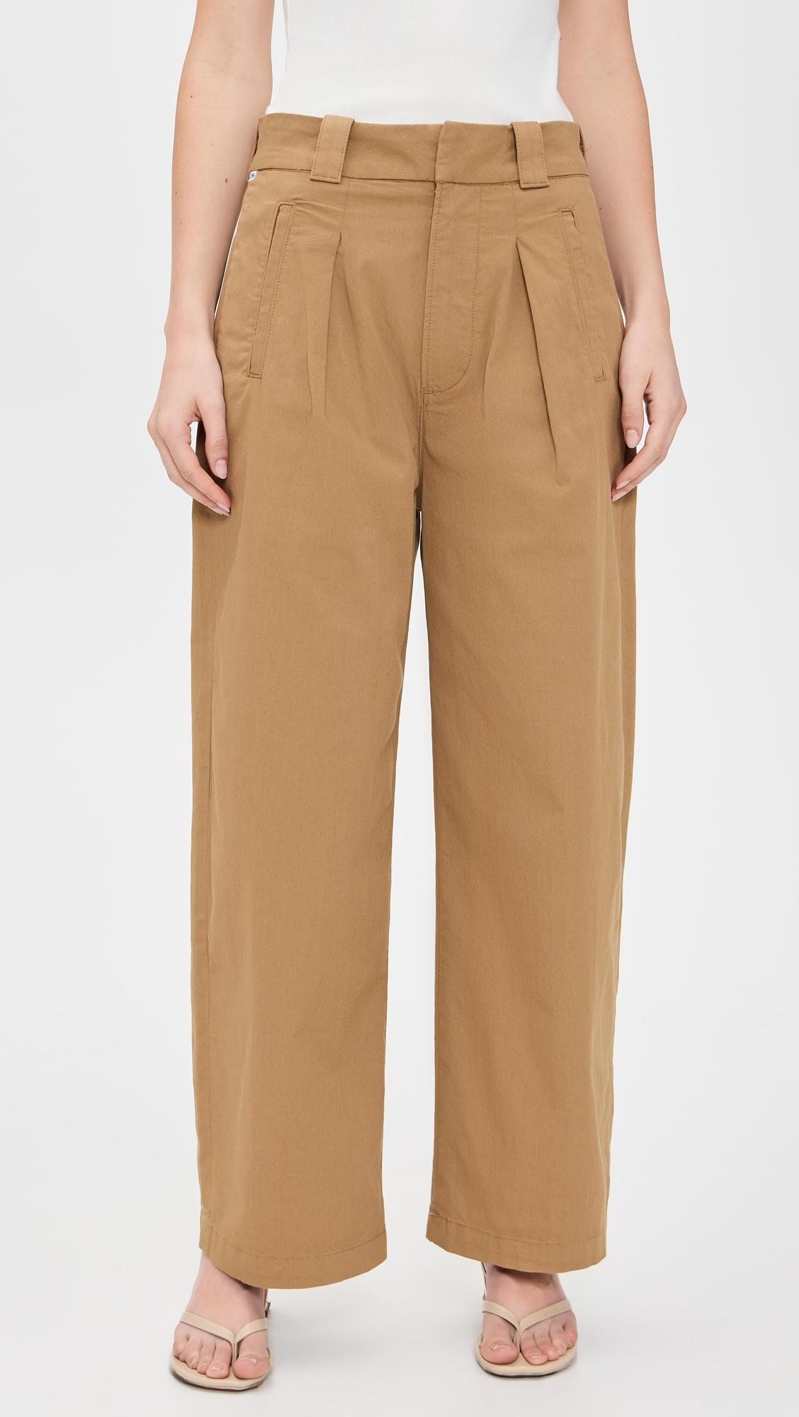 cara cropped pleated trousers