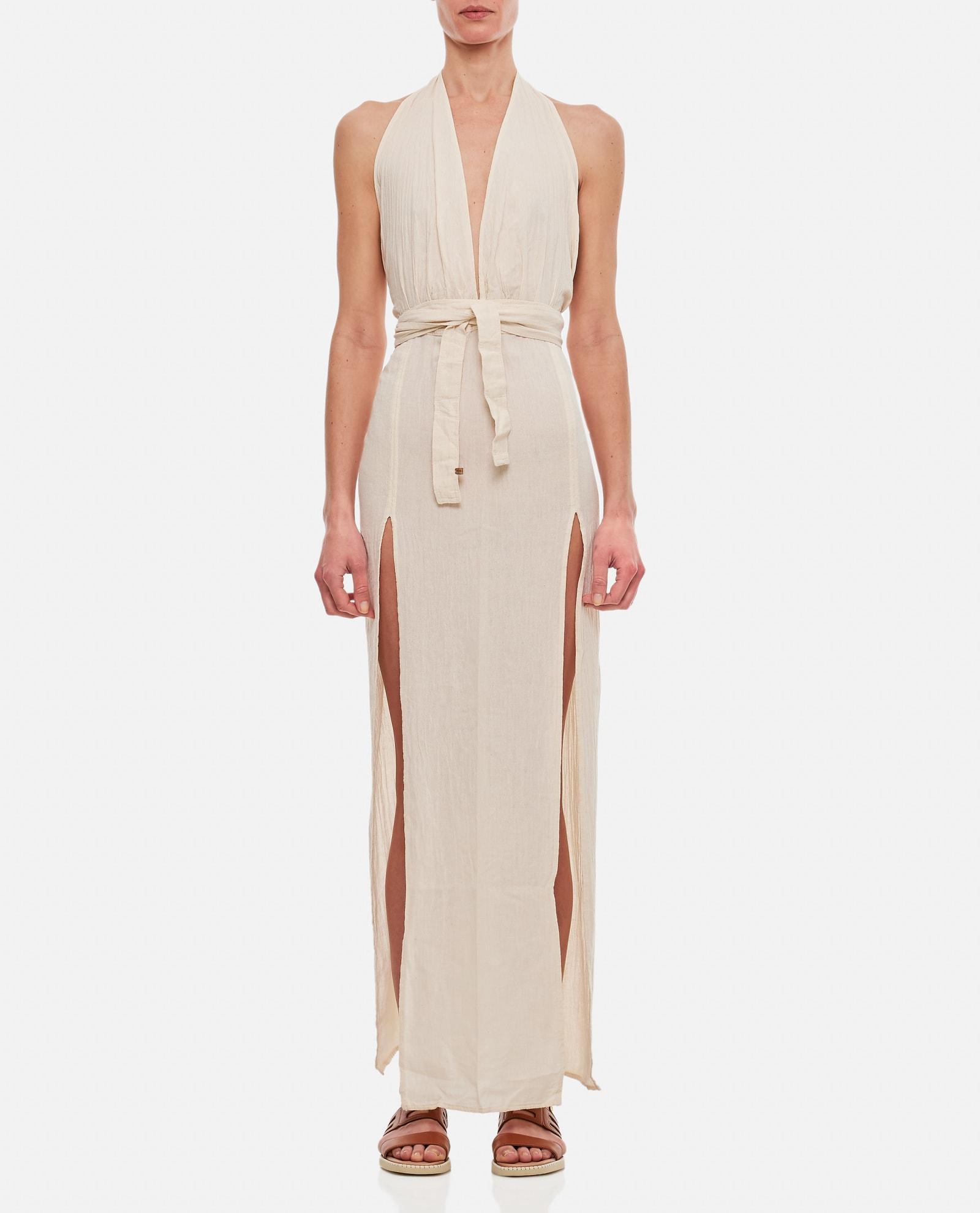 caravana tacoh cotton long dress with slits