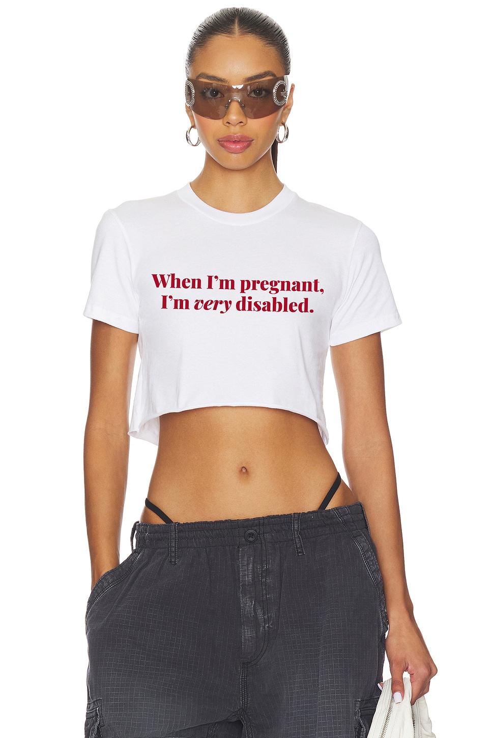 cardi b crop tee in white