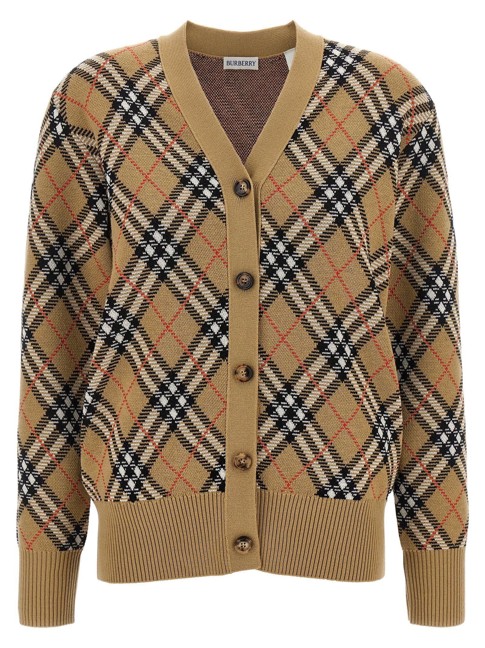 cardigan burberry check
