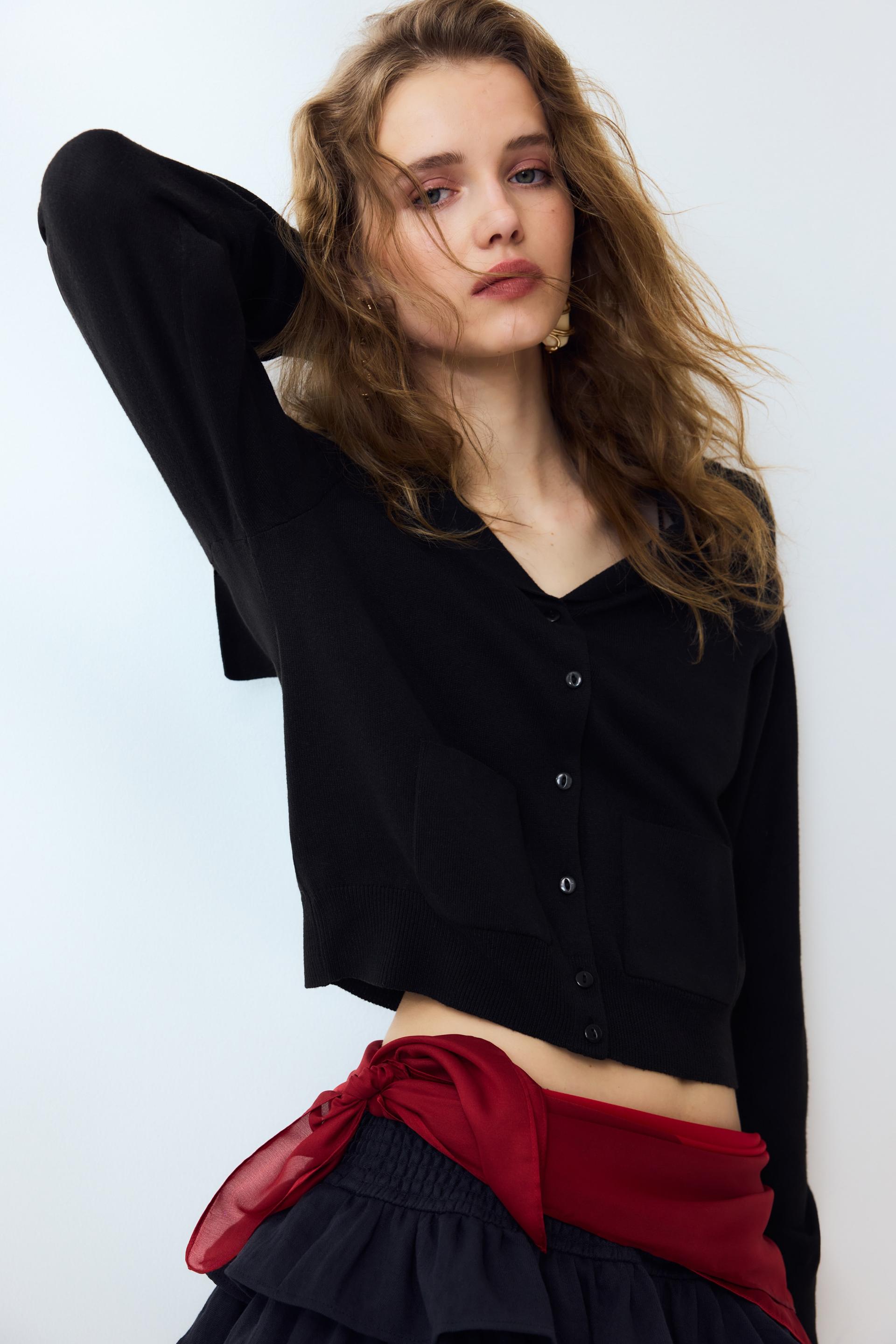 cardigan with collar