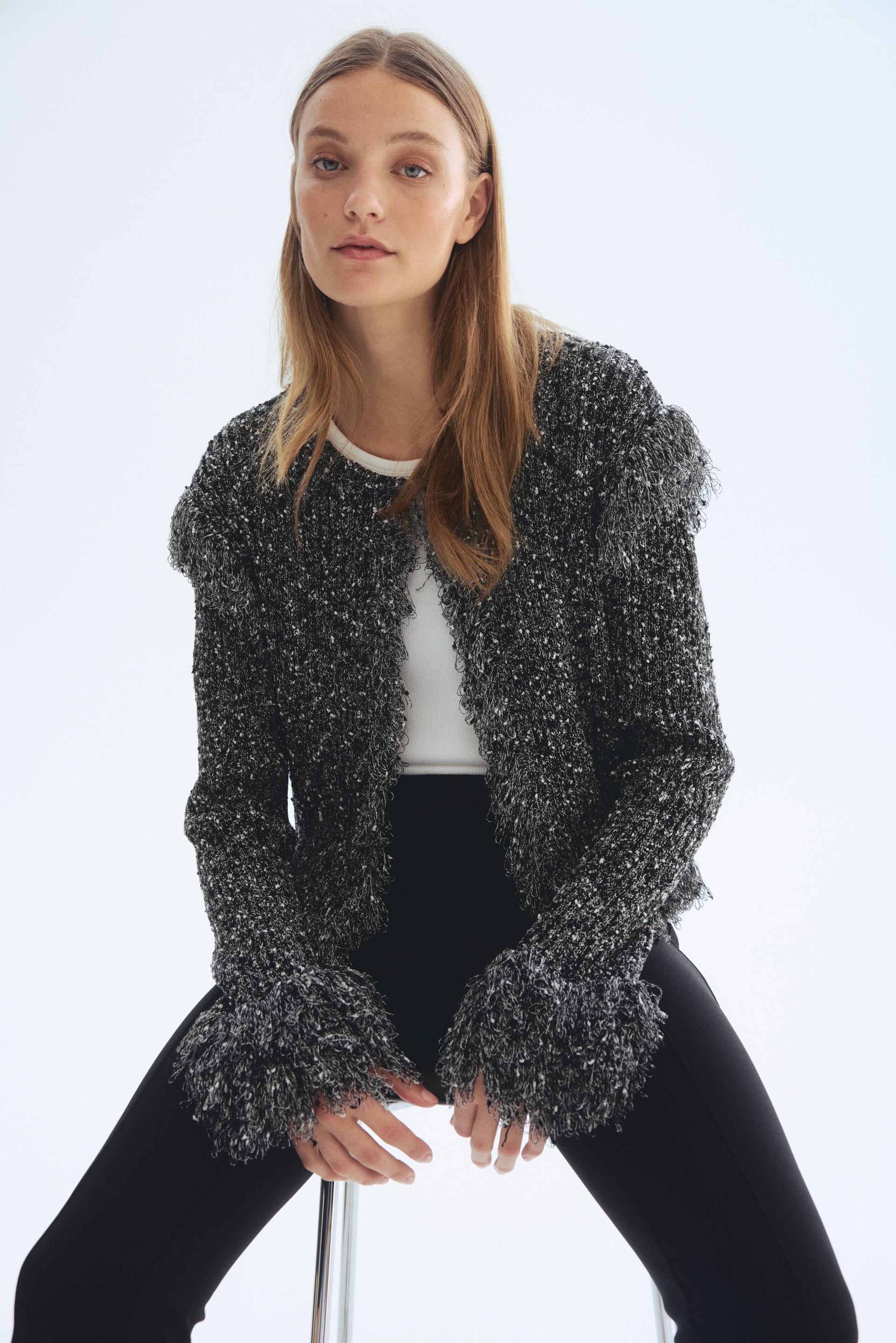 cardigan with fringe