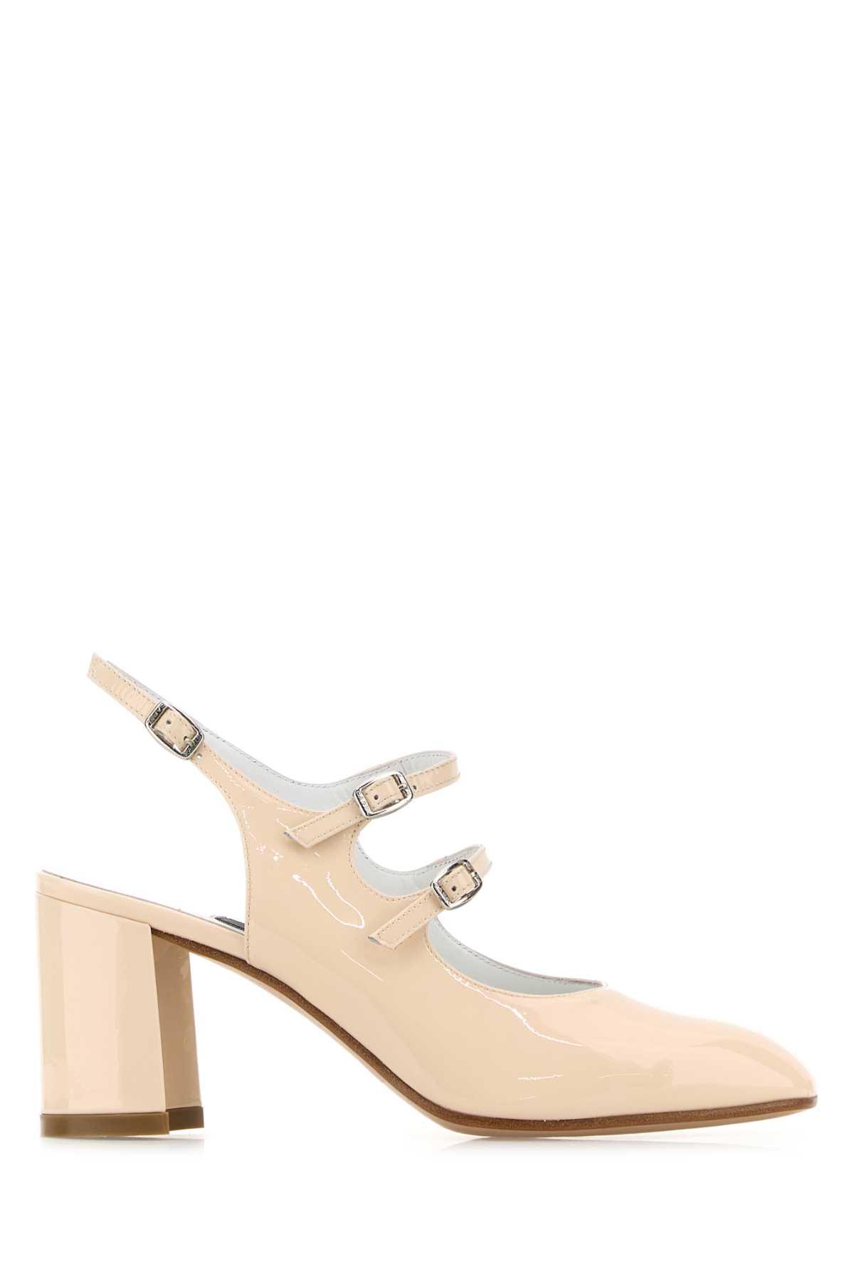 carel sand leather banana pumps