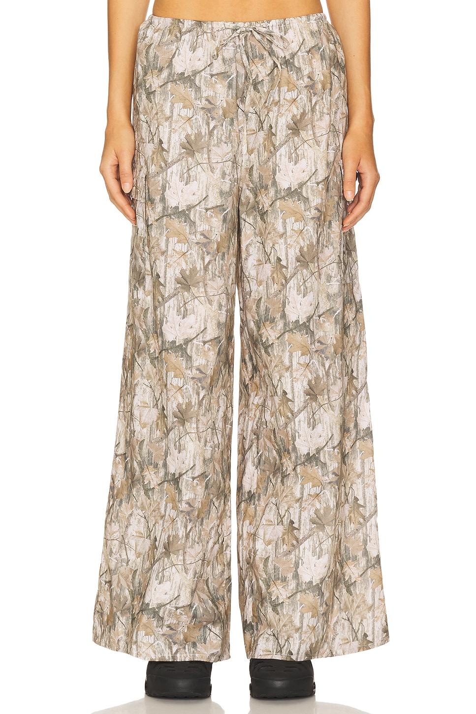 cargo drawstring wide leg pant